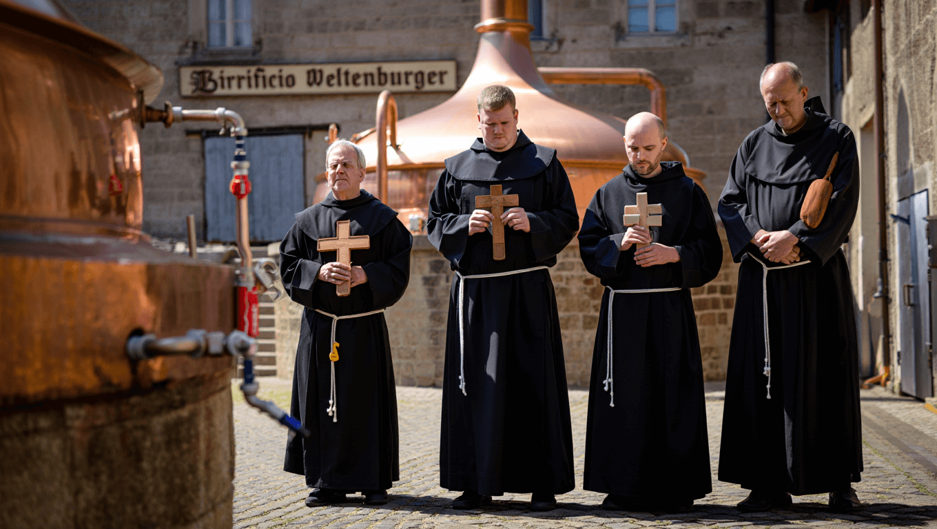 Società         
      I monaci benedettini tedeschi sono stati costretti a vendere il più antico birrificio del mondo perché anche in Germania si beve sempre meno birra      
        In attività da 975 anni, il birrificio Weltenburger vive una crisi talmente profonda da aver costretto i monaci benedettini a metterlo in vendita.
