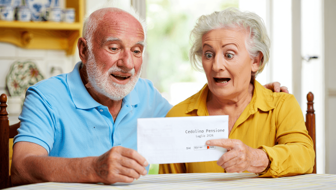 Cedolino pensione di luglio 2026 con quattordicesima fino a 655 euro